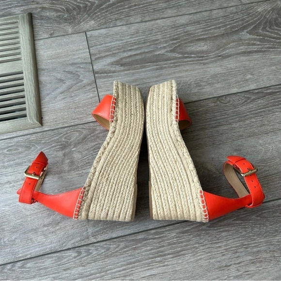 J Crew VACHETTA Leather Platform Espadrille Sandals - Picture 9 of 13